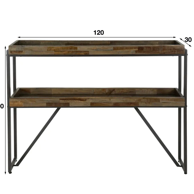 WoonStijl Haltafel Teca layer opstaande rand