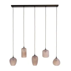 WoonStijl Hanglamp Altura 5-lichts Sienna bruin-frosted