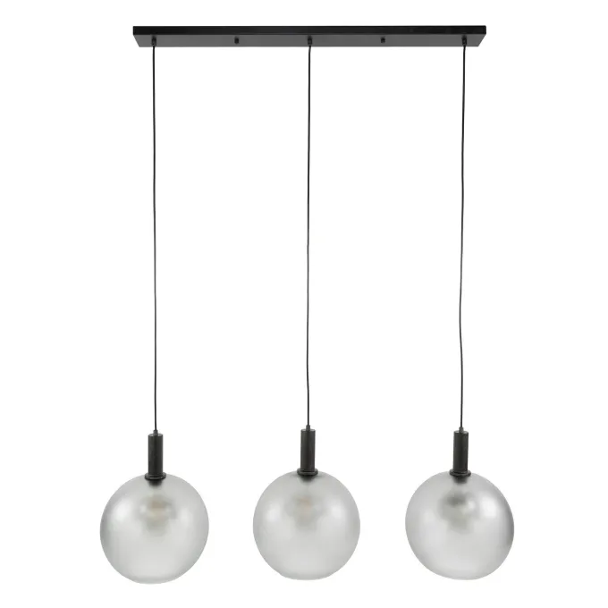 WoonStijl Hanglamp Bubble Frosted 3-lichts grijs