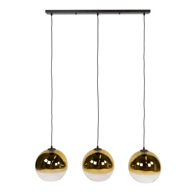 WoonStijl Hanglamp Bubble Shaded 3-licht Goud