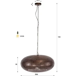 WoonStijl Hanglamp Cielo Ø68cm Antiek koper