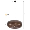 WoonStijl Hanglamp Cielo Ø90cm Antiek koper