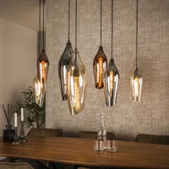WoonStijl Hanglamp 4+3 cocoon mix glass