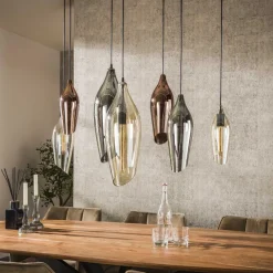 WoonStijl Hanglamp 4+3 cocoon mix glass