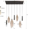 WoonStijl Hanglamp Cocoon pendel 4+3-lichts Sienna bruin-frosted