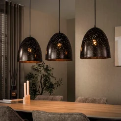 WoonStijl Hanglamp kosmos 3 lichts Urban bruin