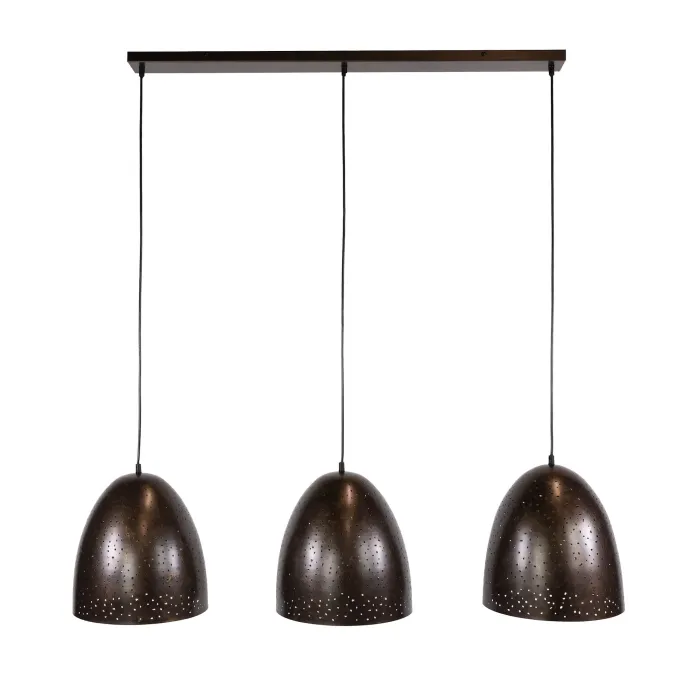 WoonStijl Hanglamp kosmos 3 lichts Urban bruin