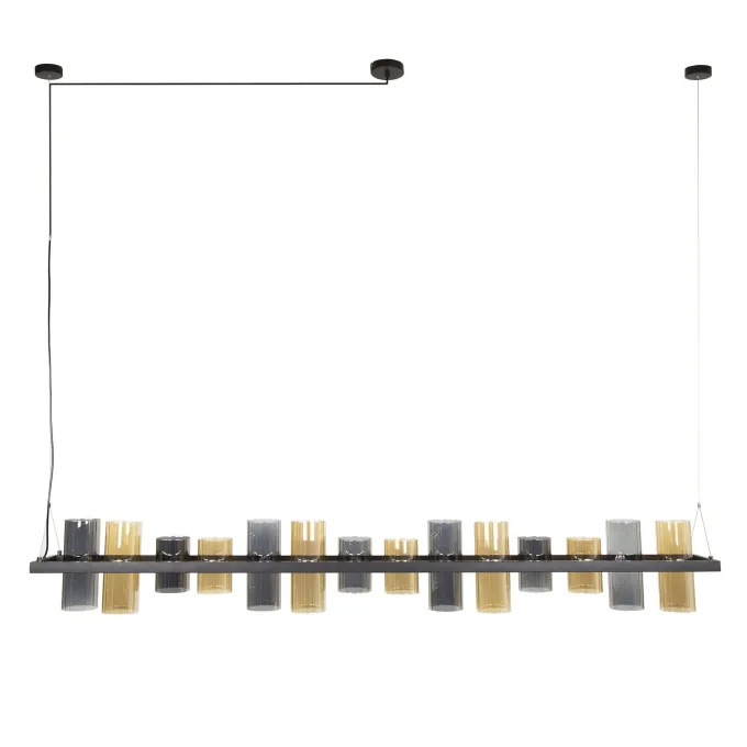 WoonStijl Hanglamp 14L cylinder mixed glass
