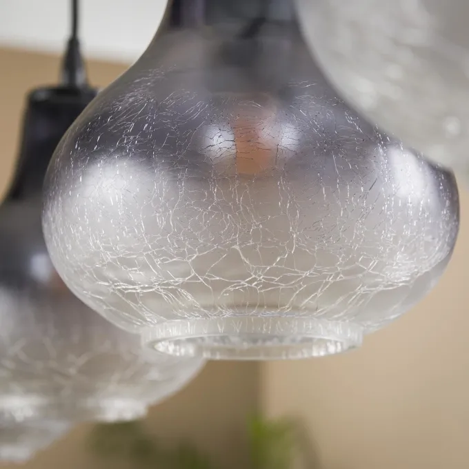 WoonStijl Hanglamp 4L kegel glass