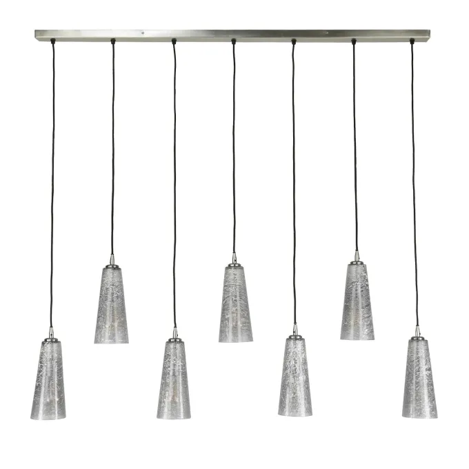 WoonStijl Hanglamp 7L kegel stone
