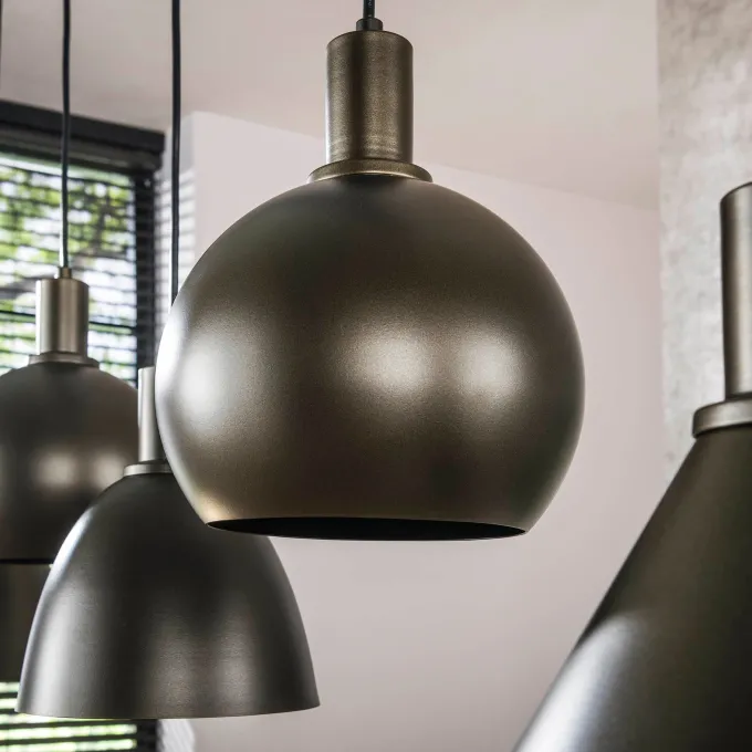 WoonStijl Hanglamp 5L Metallo mix Sienna bruin