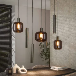 WoonStijl Hanglamp 4+3L mix Bronza