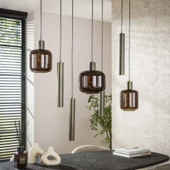WoonStijl Hanglamp 4+3L mix Bronza