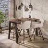 WoonStijl Hanglamp 4+3L Sfera tricolore Sienna bruin frosted
