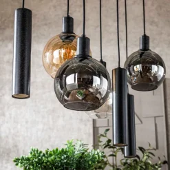 WoonStijl Hanglamp 4+3L Sfera tricolore