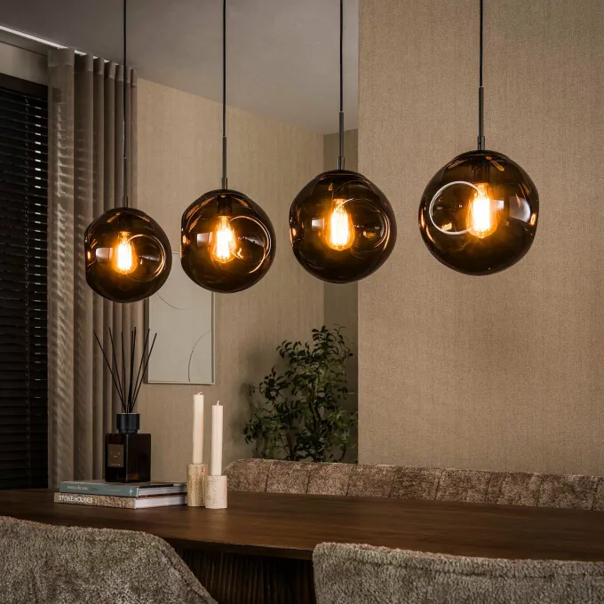 WoonStijl Hanglamp 4L stellar Sienna bruin
