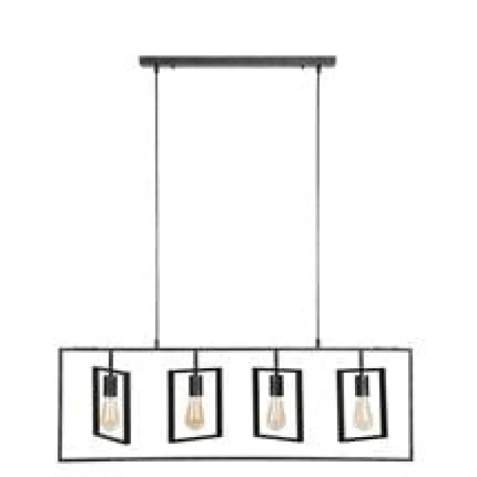 WoonStijl Hanglamp 4L Turn square / Charcoal