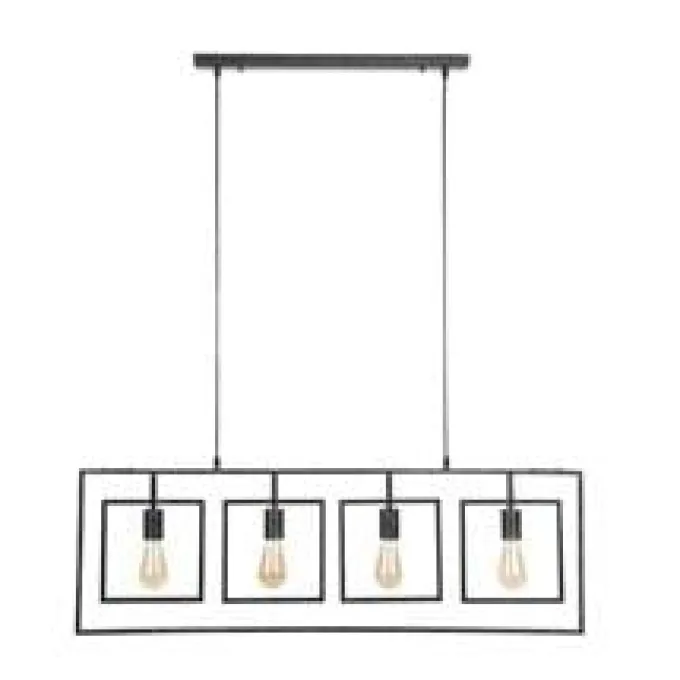 WoonStijl Hanglamp 4L Turn square / Charcoal