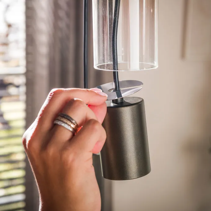 WoonStijl Hanglamp Lungo 5+4-lichts Sienna bruin