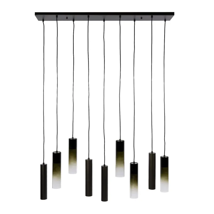 WoonStijl Hanglamp Lungo 5+4-lichts Sienna bruin