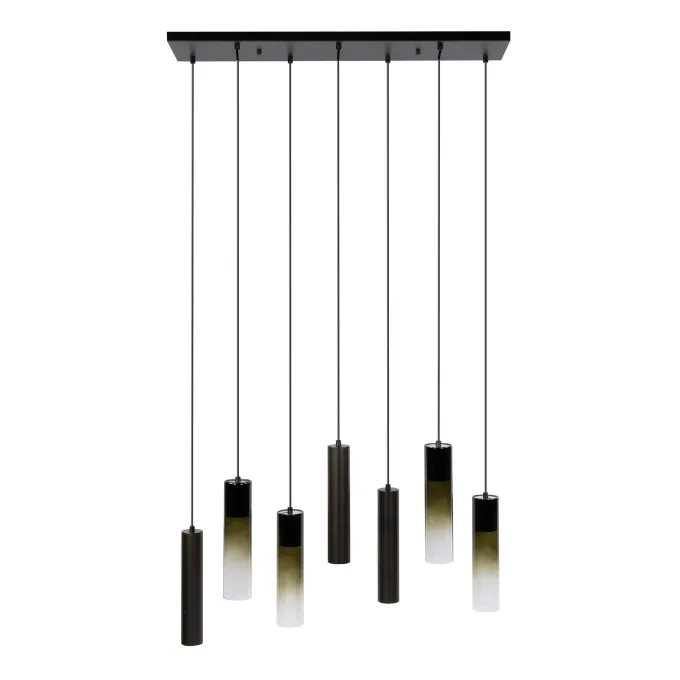 WoonStijl Hanglamp Lungo 4+3-lichts Sienna bruin
