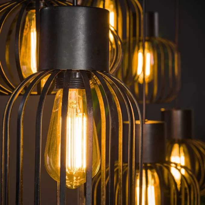 WoonStijl Hanglamp 3+3 mix metal