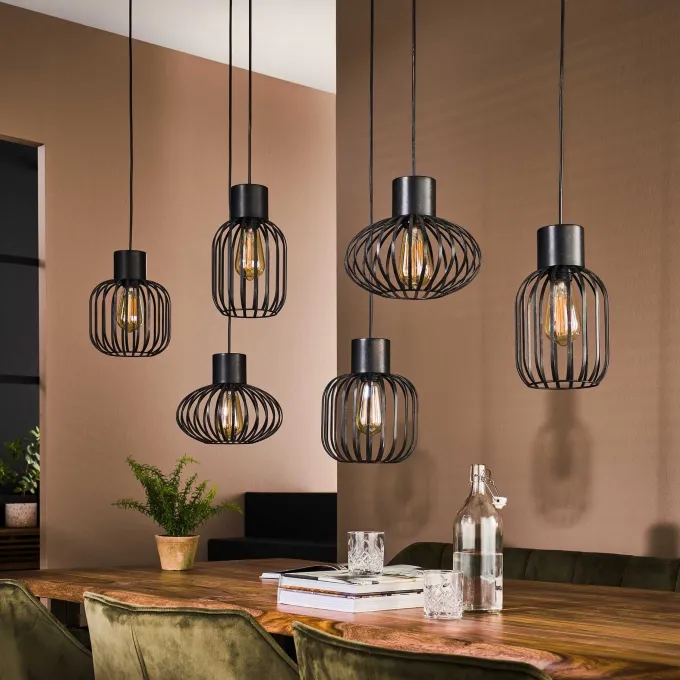 WoonStijl Hanglamp 3+3 mix metal
