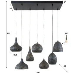 WoonStijl Hanglamp 4+3 punch mix
