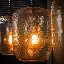 WoonStijl Hanglamp Python 3-lichts Amber glas
