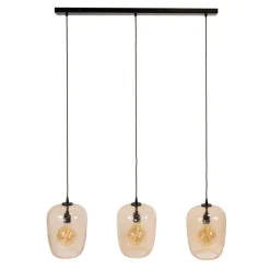 WoonStijl Hanglamp Python 3-lichts Amber glas