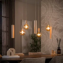 WoonStijl Hanglamp Senso 5+4-lichts Beige