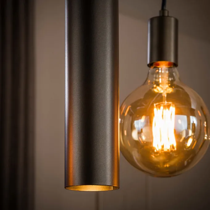 WoonStijl Hanglamp Senso 4+3-lichts Sienna bruin