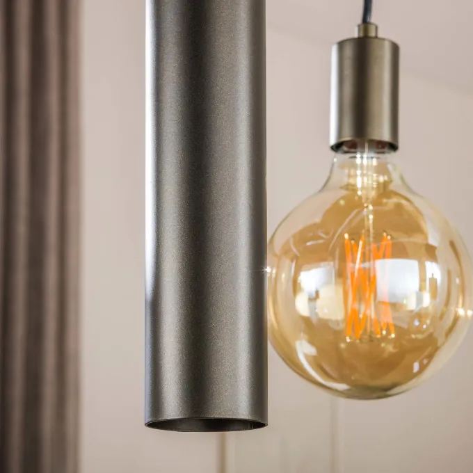 WoonStijl Hanglamp Senso 4+3-lichts Sienna bruin
