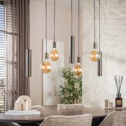 WoonStijl Hanglamp Senso 4+3-lichts Sienna bruin