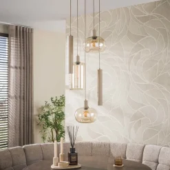WoonStijl Hanglamp Serene getrapt 5-lichts beige