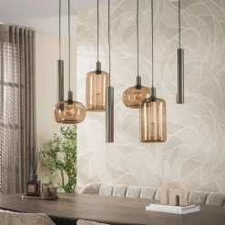 WoonStijl Hanglamp Serene 4+3-lichts Sienna Bruin
