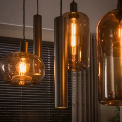 WoonStijl Hanglamp Serene 4+3-lichts Sienna Bruin
