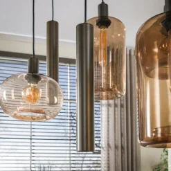 WoonStijl Hanglamp Serene 4+3-lichts Sienna Bruin