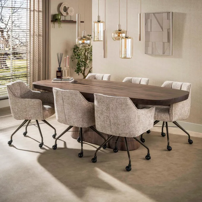 WoonStijl Hanglamp Serene 4+3-lichts Beige