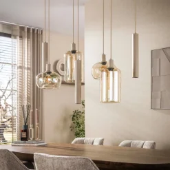 WoonStijl Hanglamp Serene 4+3-lichts Beige