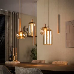 WoonStijl Hanglamp Serene 4+3-lichts Beige