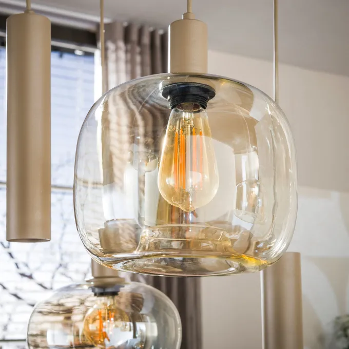 WoonStijl Hanglamp Serene 5+4-lichts Beige
