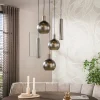 WoonStijl Hanglamp Sfera Tricolore getrapt 5-lichts Sienna bruin