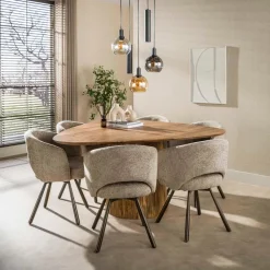 WoonStijl Hanglamp Sfera Tricolore getrapt 5-lichts Artic zwart