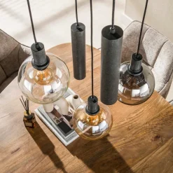 WoonStijl Hanglamp Sfera Tricolore getrapt 5-lichts Artic zwart