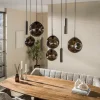 WoonStijl Hanglamp Stellar pendel 5+4-lichts Sienna bruin