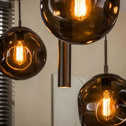 WoonStijl Hanglamp Stellar pendel 5+4-lichts Sienna bruin