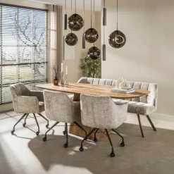 WoonStijl Hanglamp Stellar pendel 5+4-lichts Sienna bruin