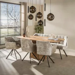 WoonStijl Hanglamp Stellar pendel 5+4-lichts Sienna bruin