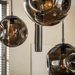 WoonStijl Hanglamp Stellar pendel 5+4-lichts Sienna bruin